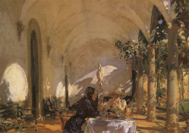 John Singer Sargent Breakfast in the Loggia China oil painting art